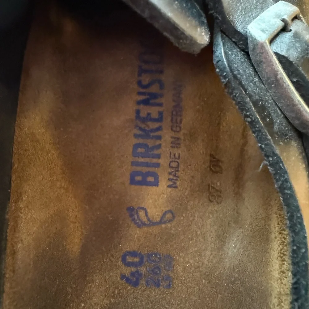 Birkenstock Black Leather Slip-On Clogs - Picture 6 of 6